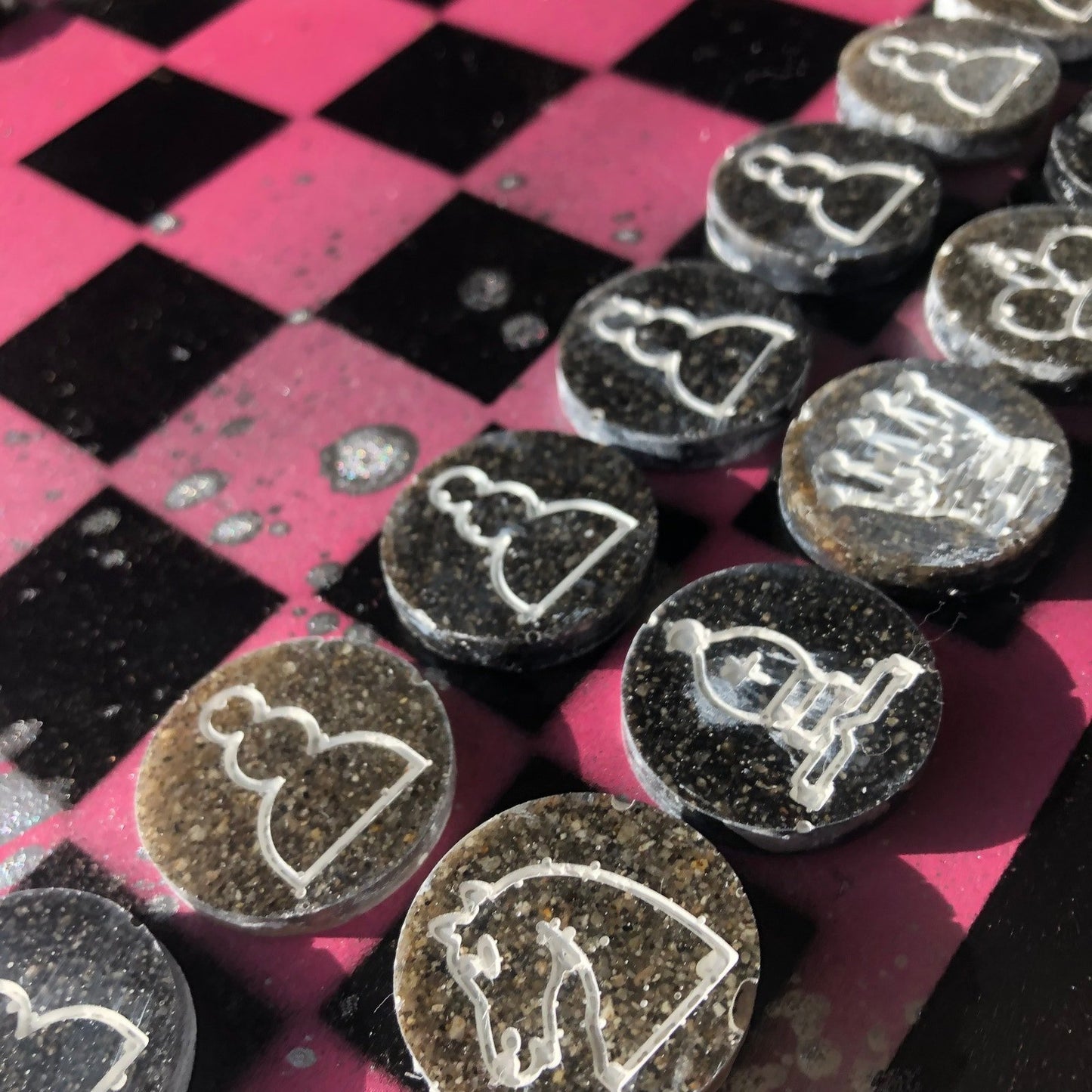 Chess Set - Speckled Pink