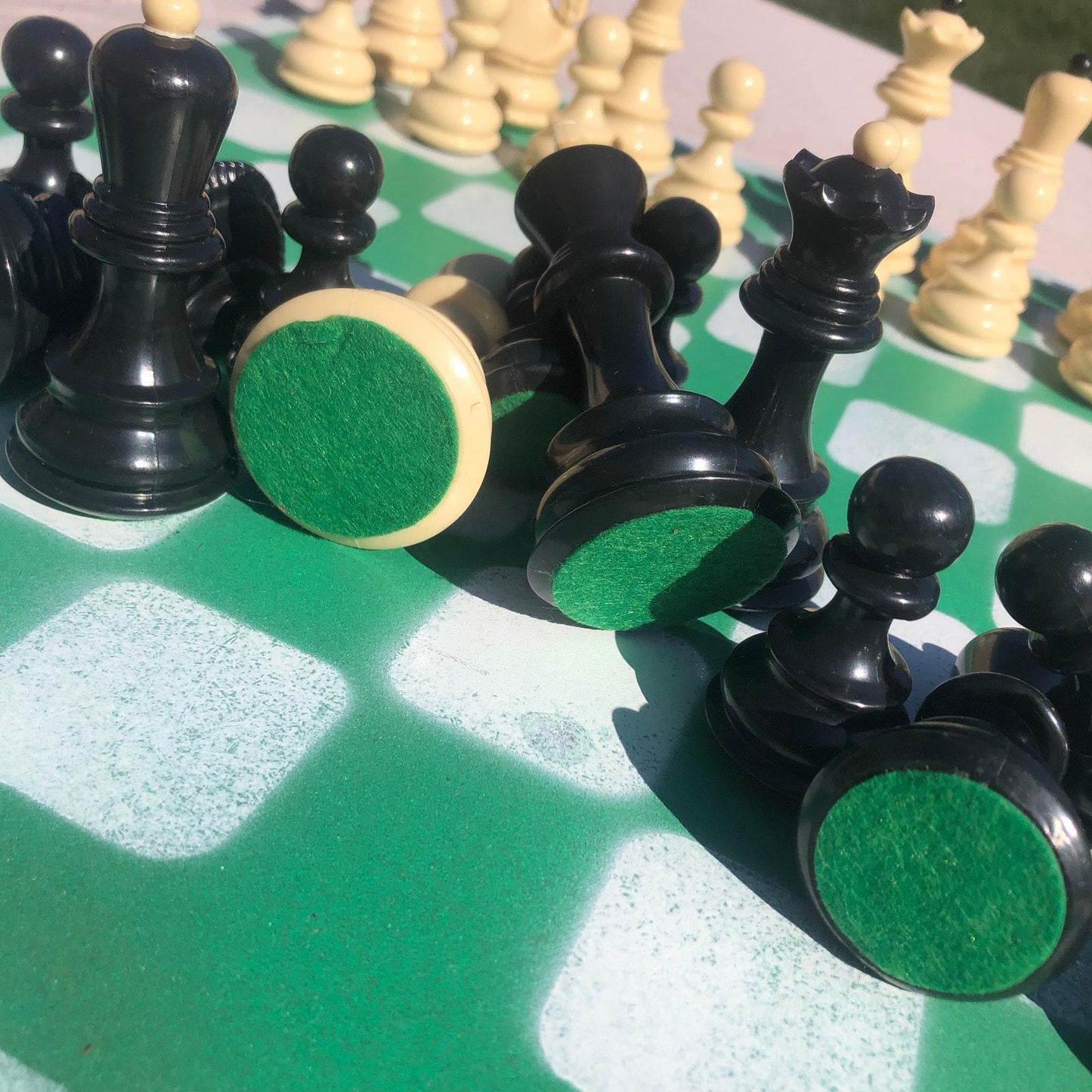 Large Chess Set - Mint Green