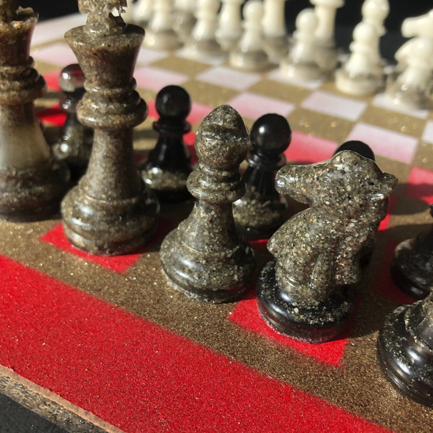 Chess Set - Red Gold Royal