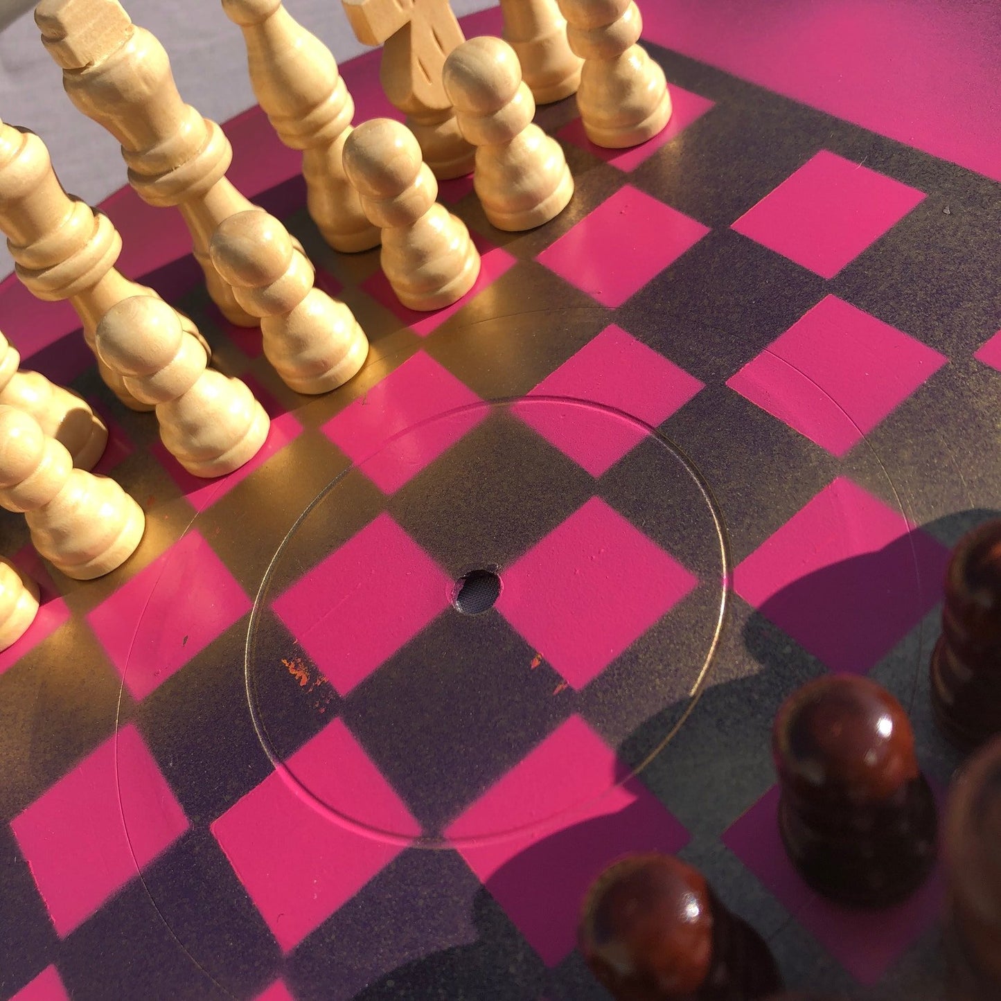 Vinyl Chess Set - Ruby Pink Gold