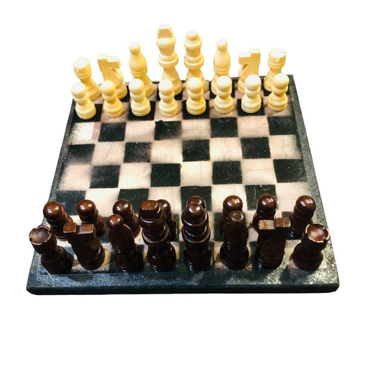 Scrapbook Chess Set - Brown & Black