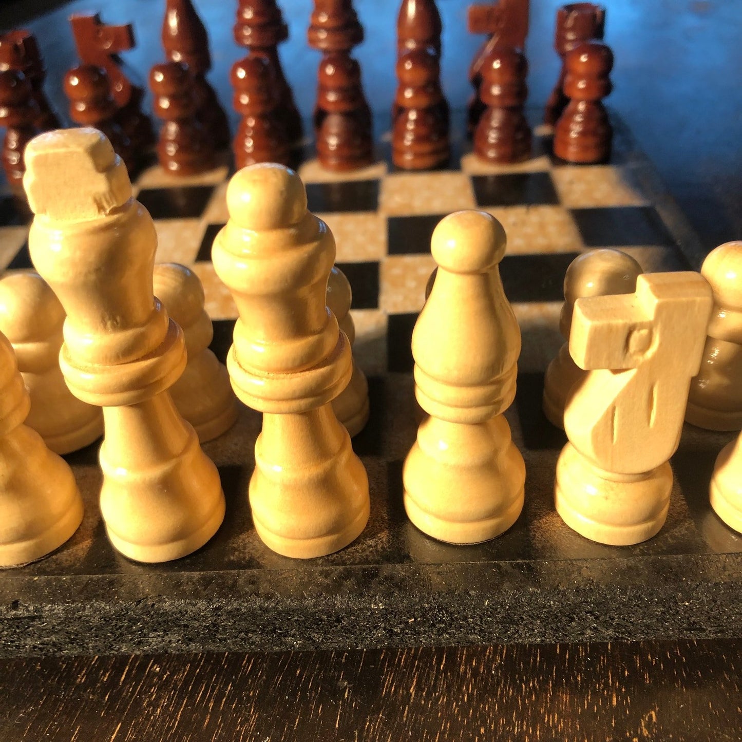 Scrapbook Chess Set - Yellow Vintage