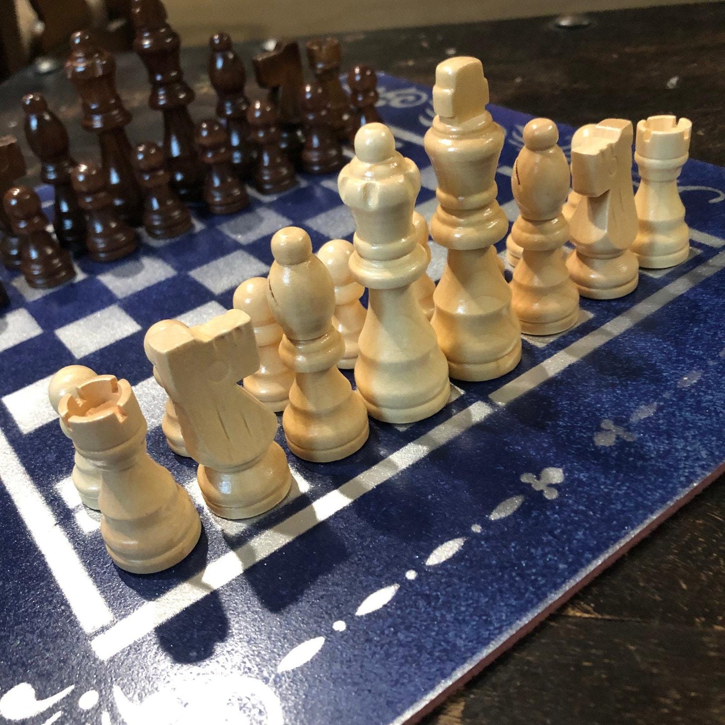 Chess Set - Cowboys Blue & Silver