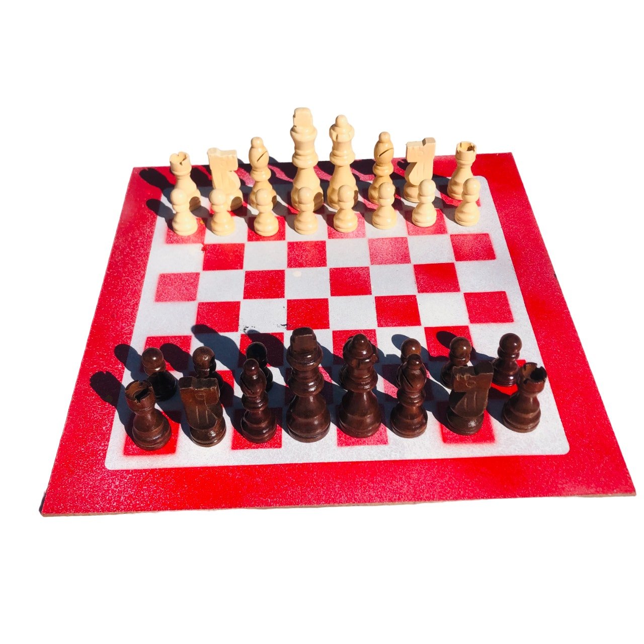 Chess Set - White & Red