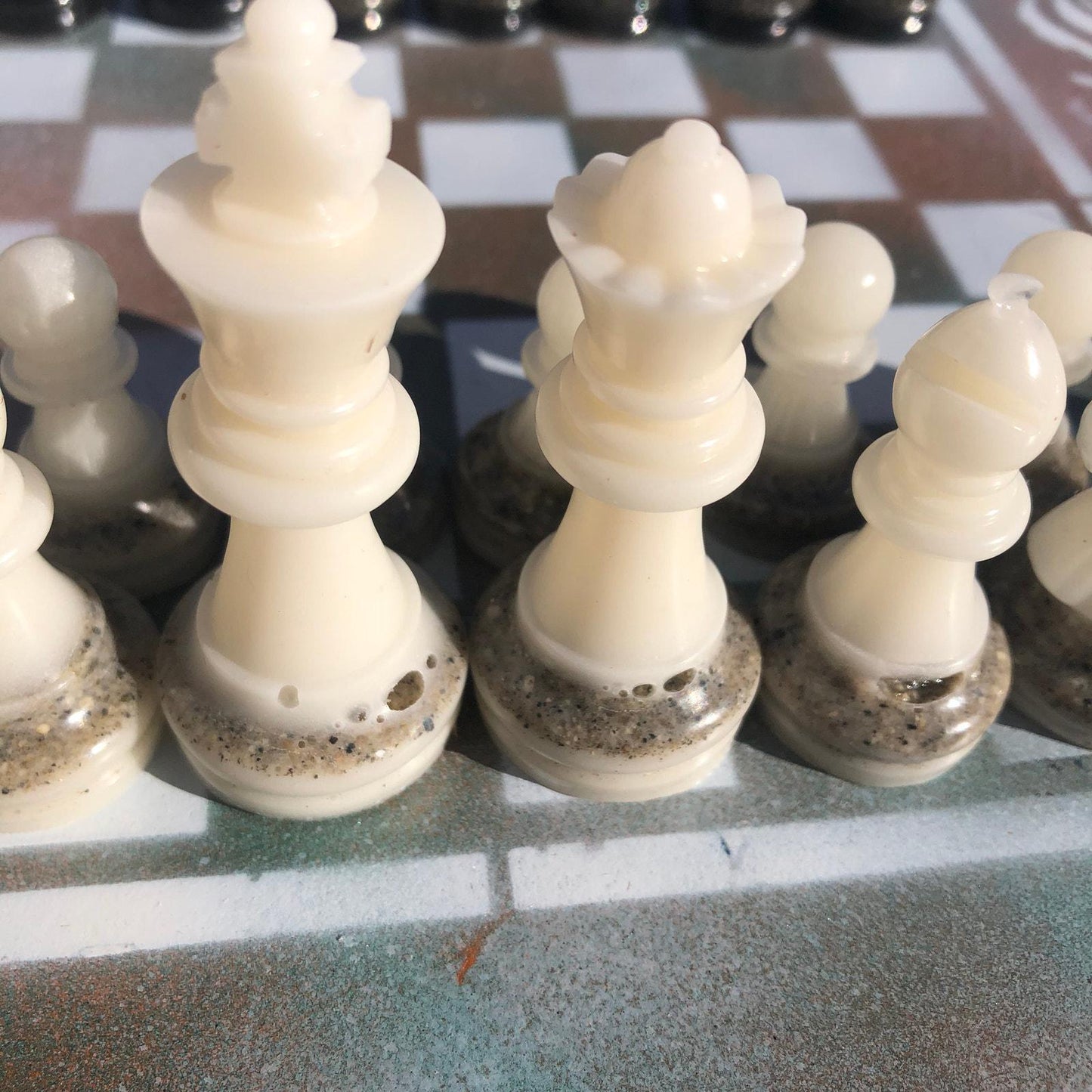 Chess Set - Greenish Orange