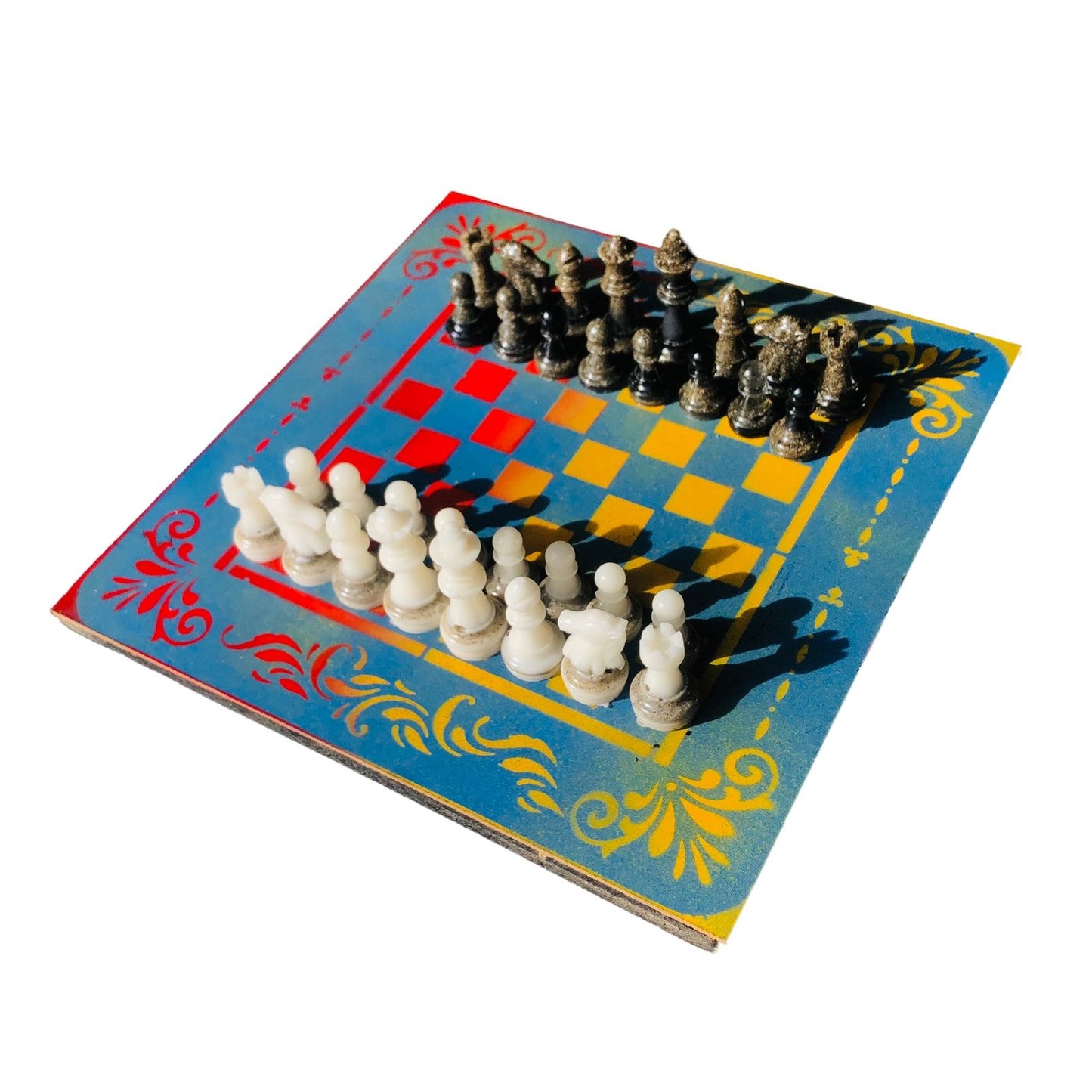 Chess Set - Sunset Blast Blue