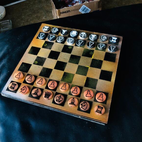 Chess Set - Orange Rust