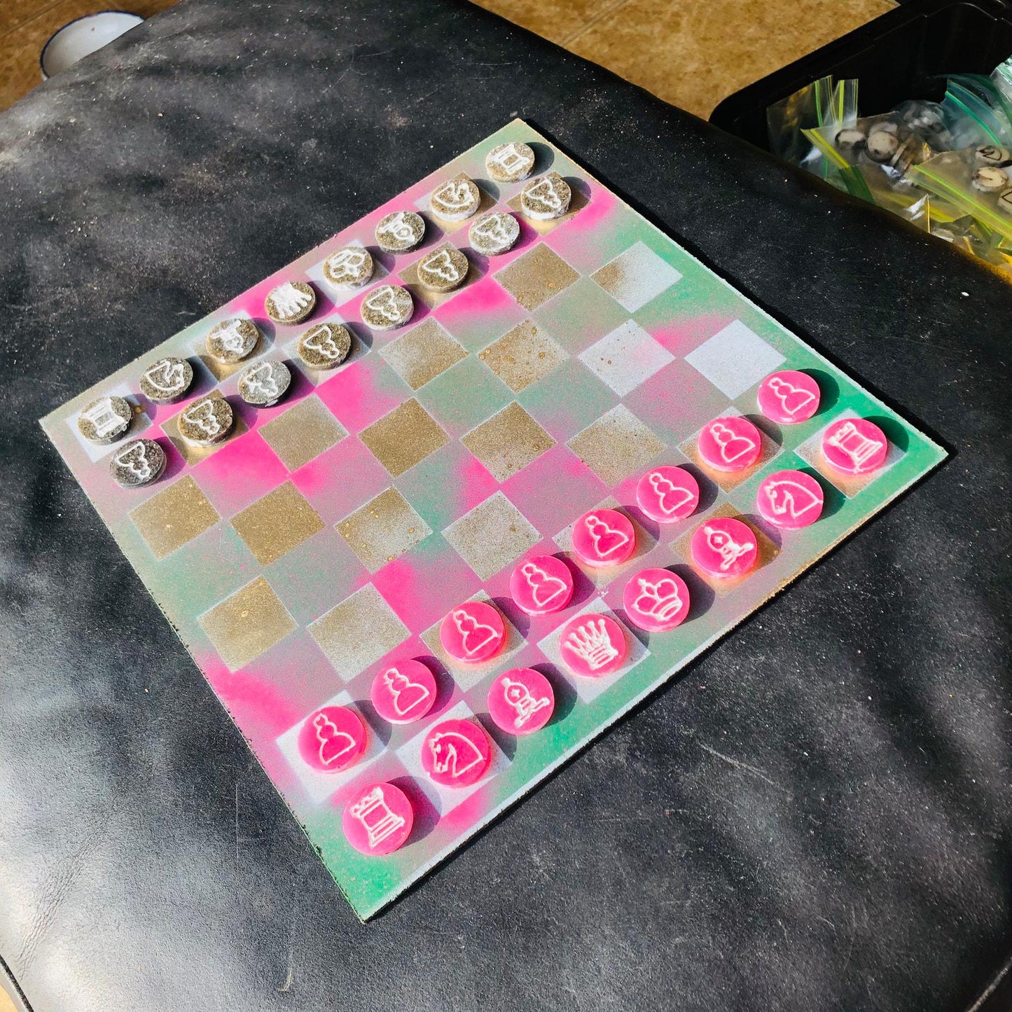 Chess Set - Pink Golden Sunset