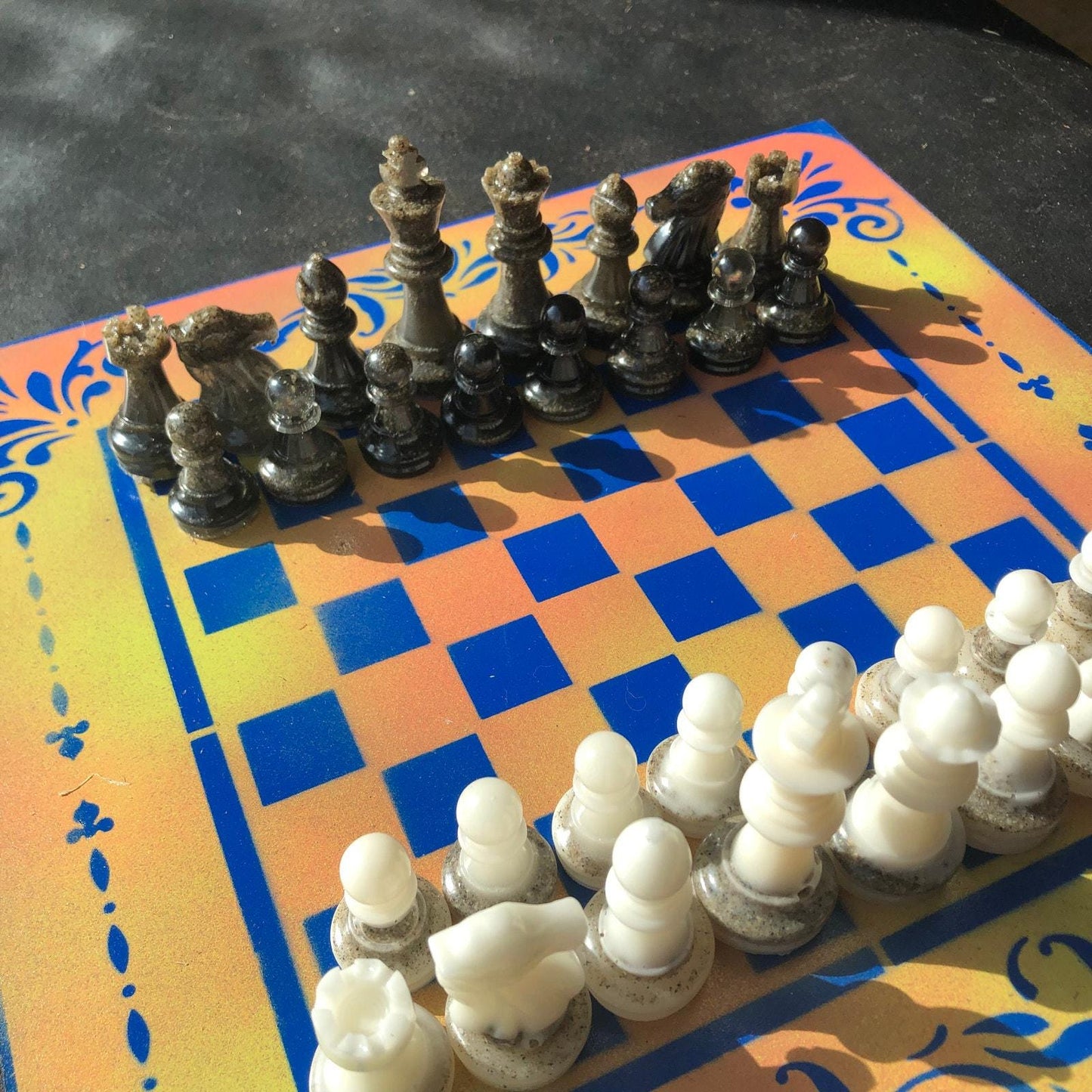 Chess Set - Sunset Blue Royal