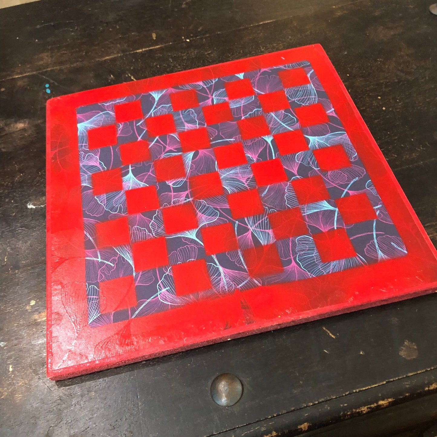 Scrapbook Chess Set - Candy Red Void