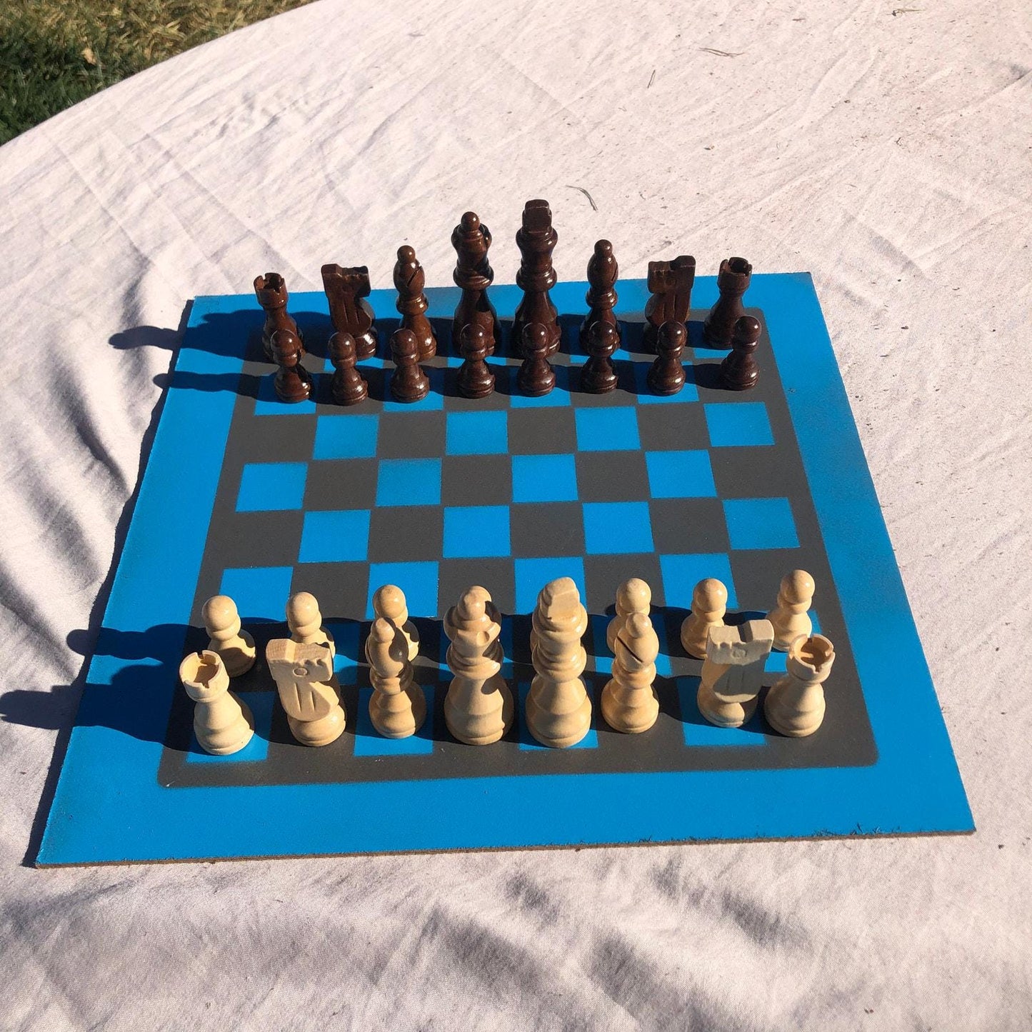 Chess Set - Gray Blue