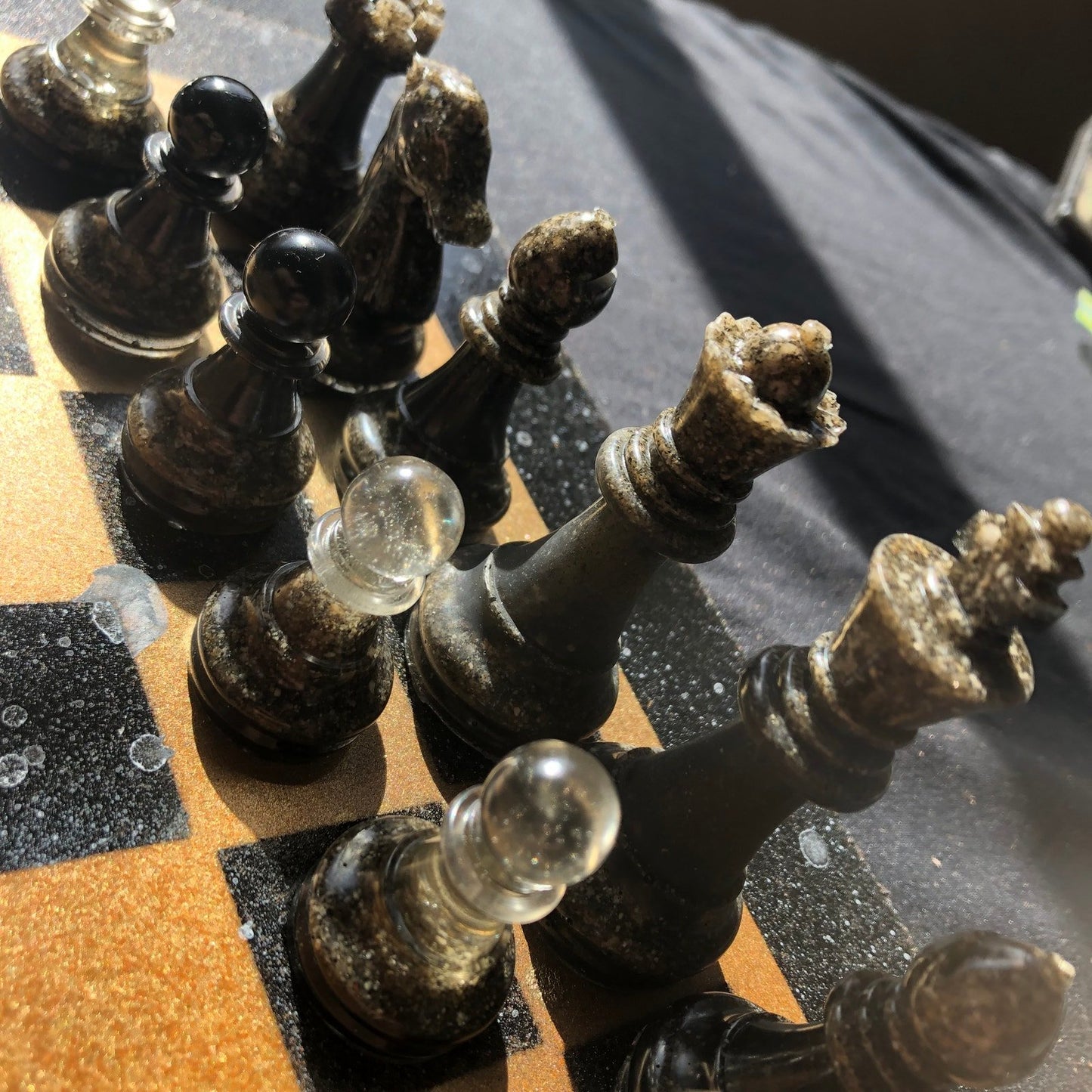 Chess Set - Golden Dark Pearl