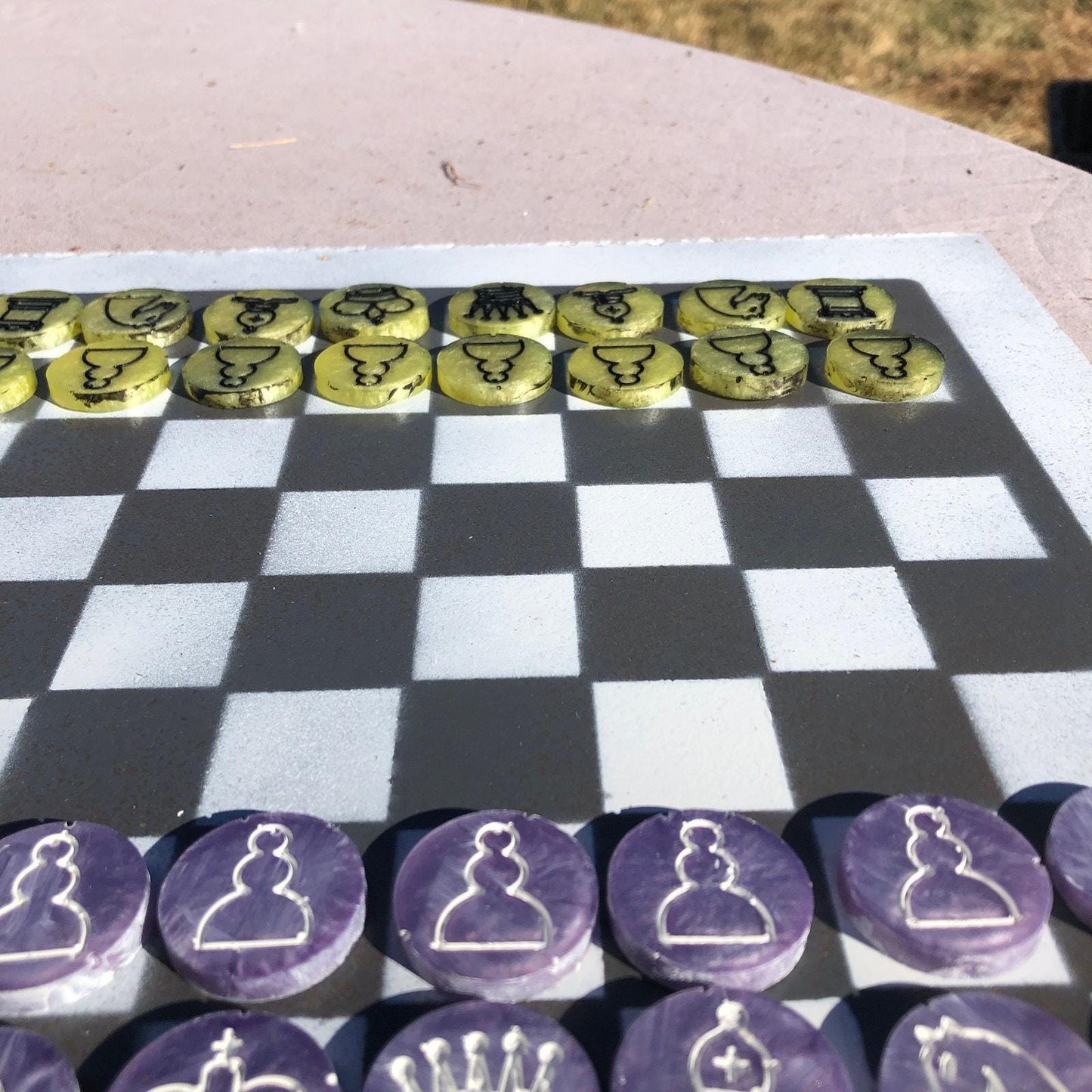 Chess Set - Purple Yellow