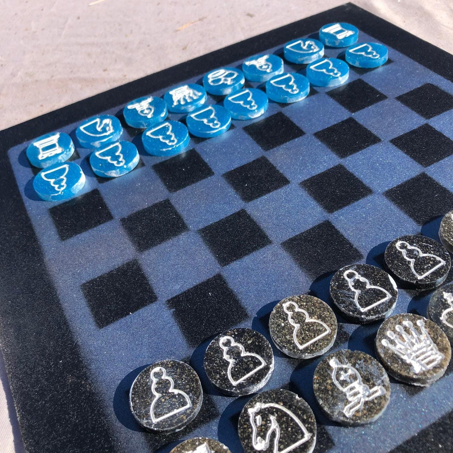 Chess Set - Sparkle Blue