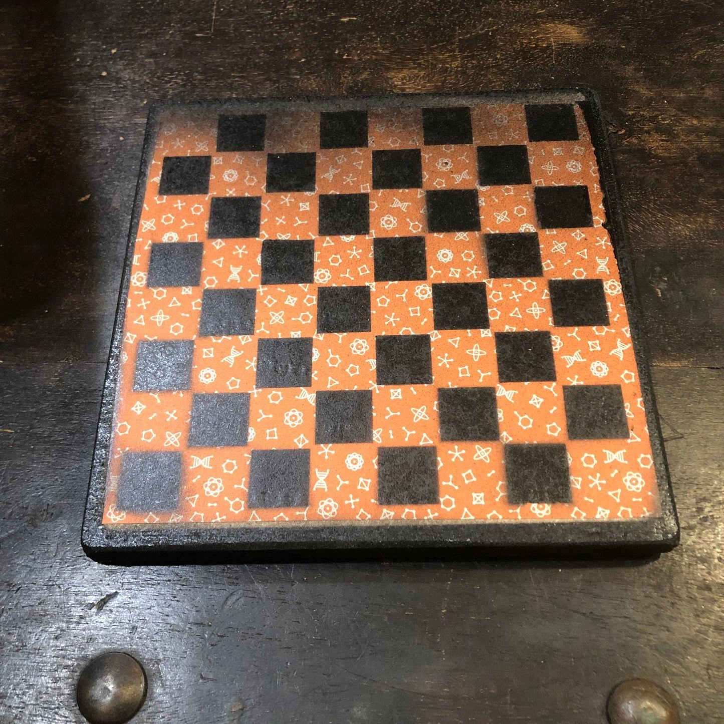 Scrapbook Chess Set - Orange Chemistry