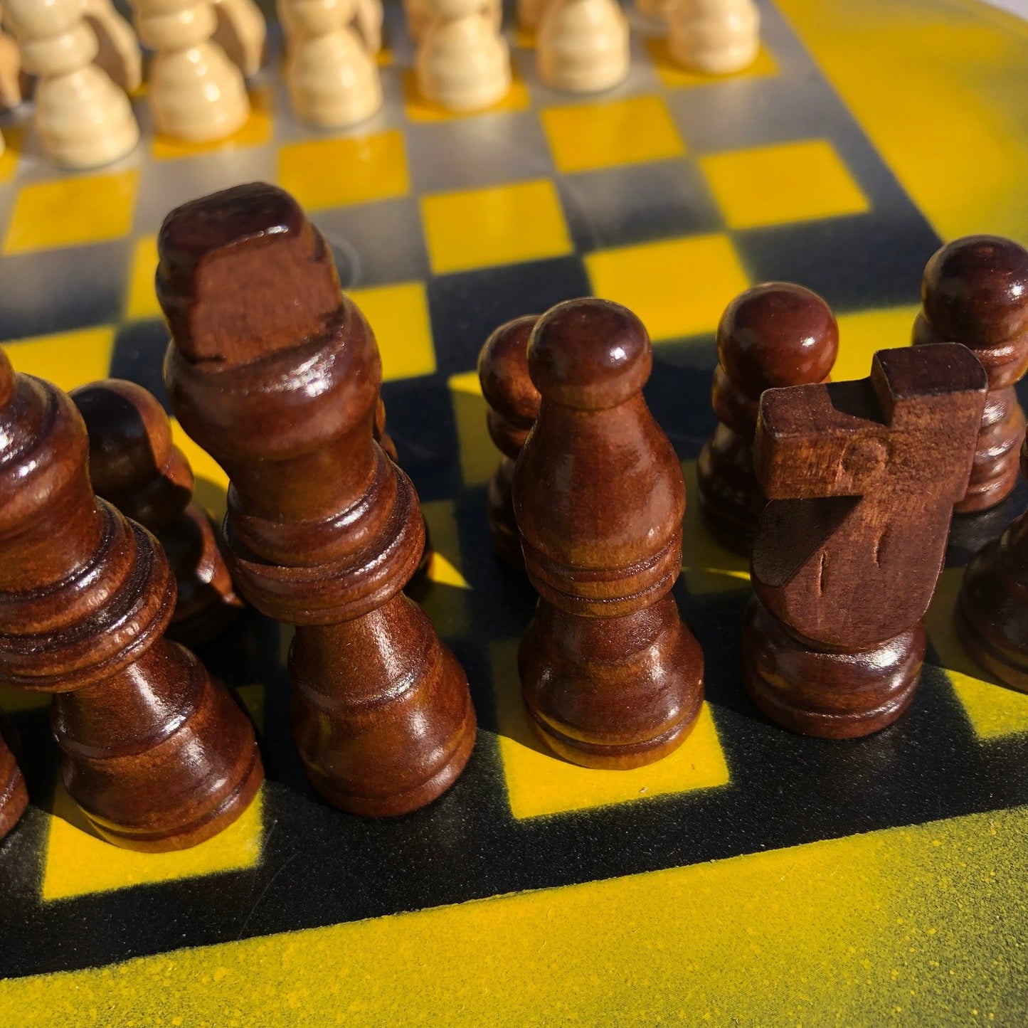 Vinyl Chess Set - Premium Yellow