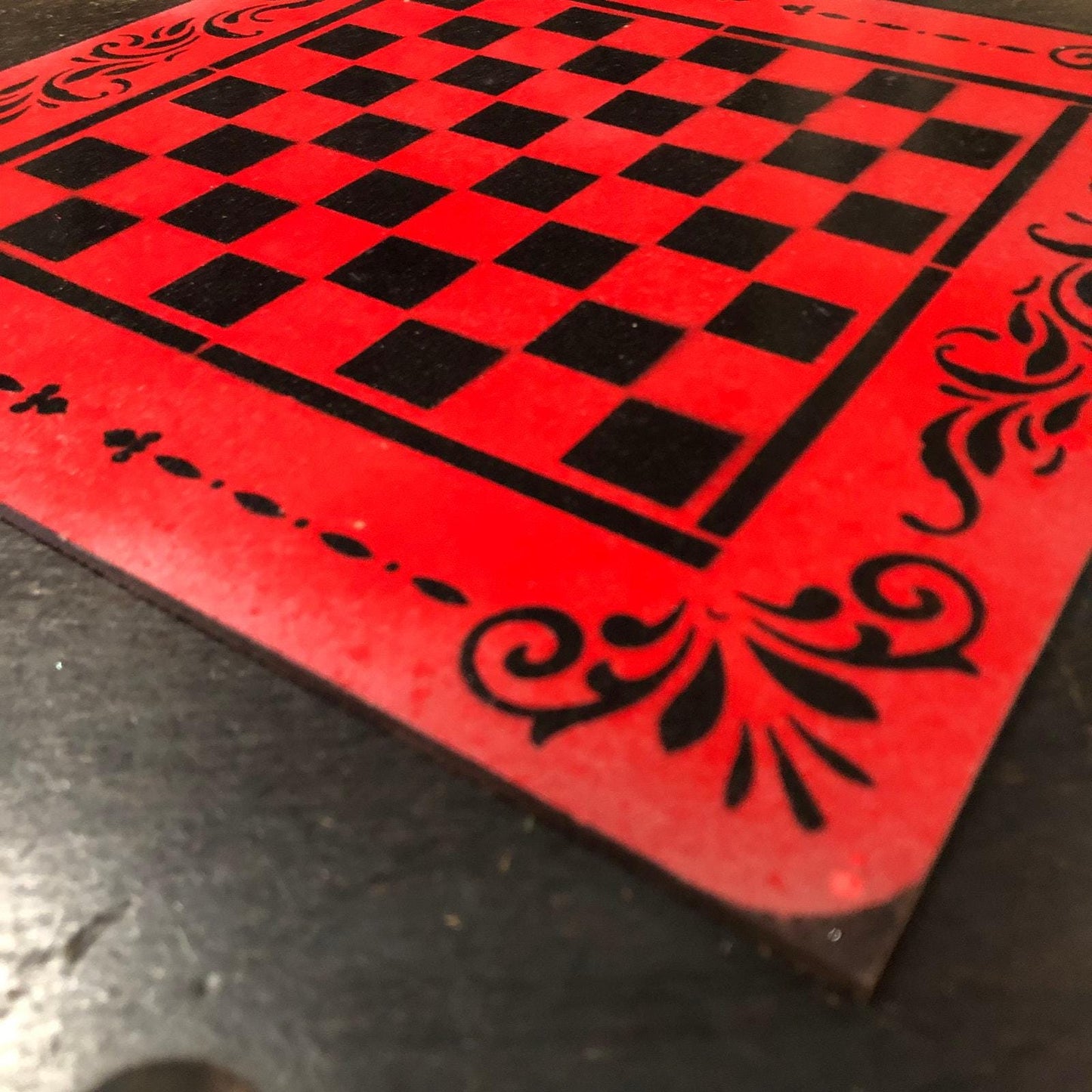 Chess Set - Cherry Red & Black