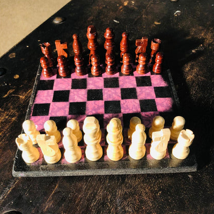 Scrapbook Chess Set - Vintage Purple