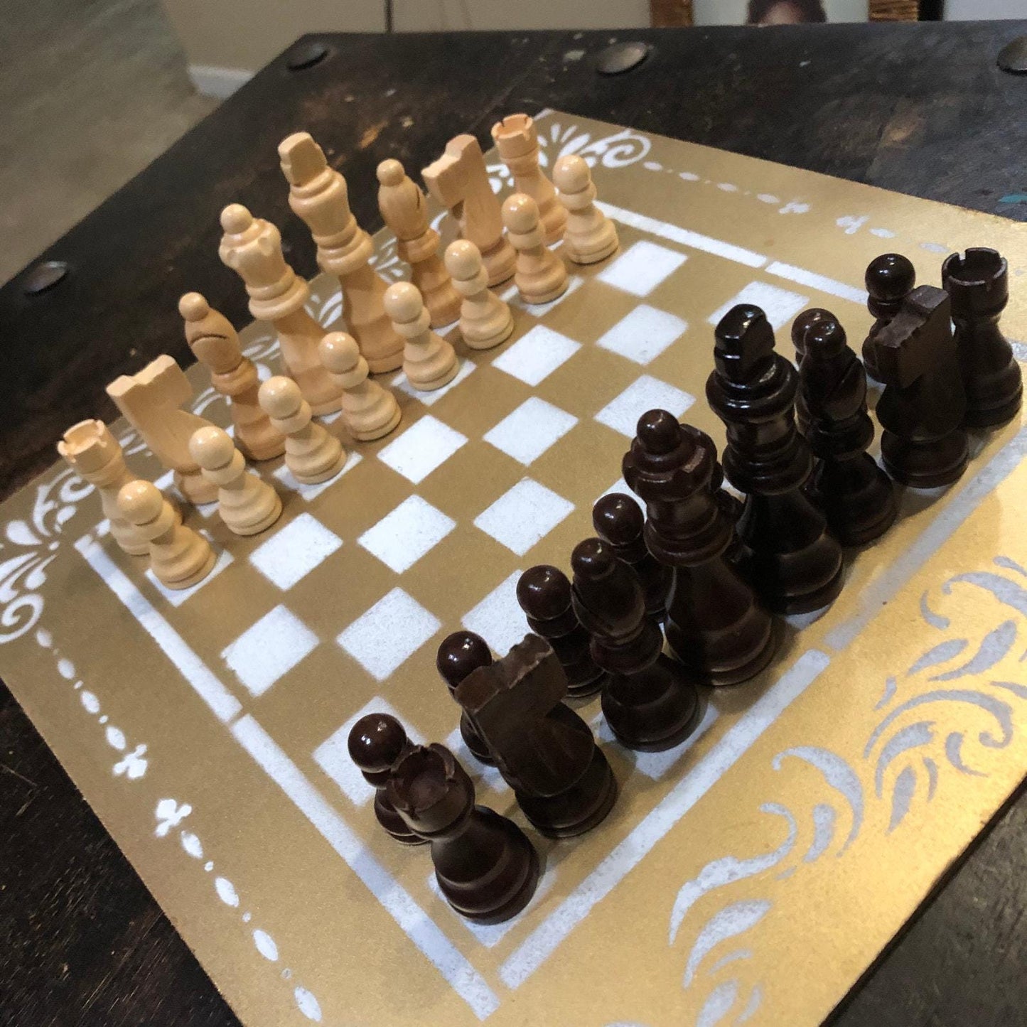 Chess Set - White & Gold