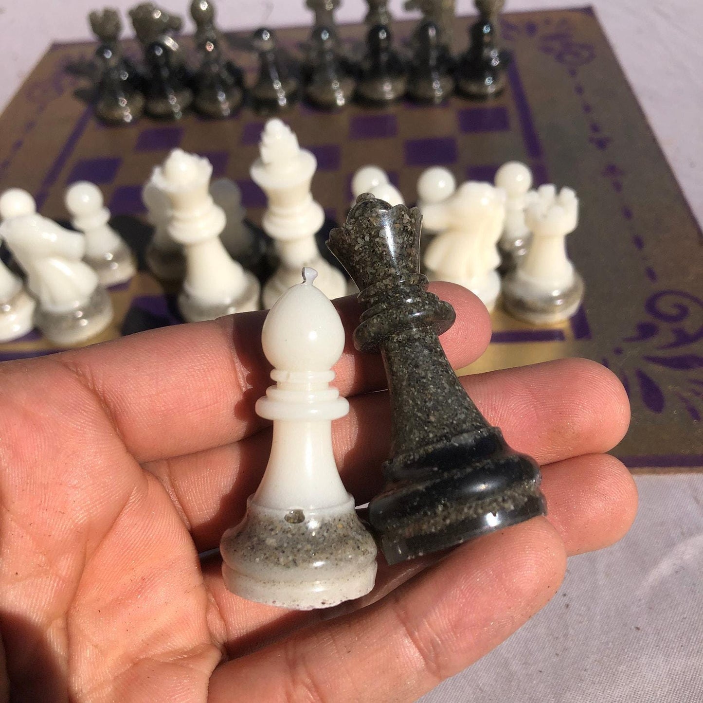 Chess Set - Purple Gold