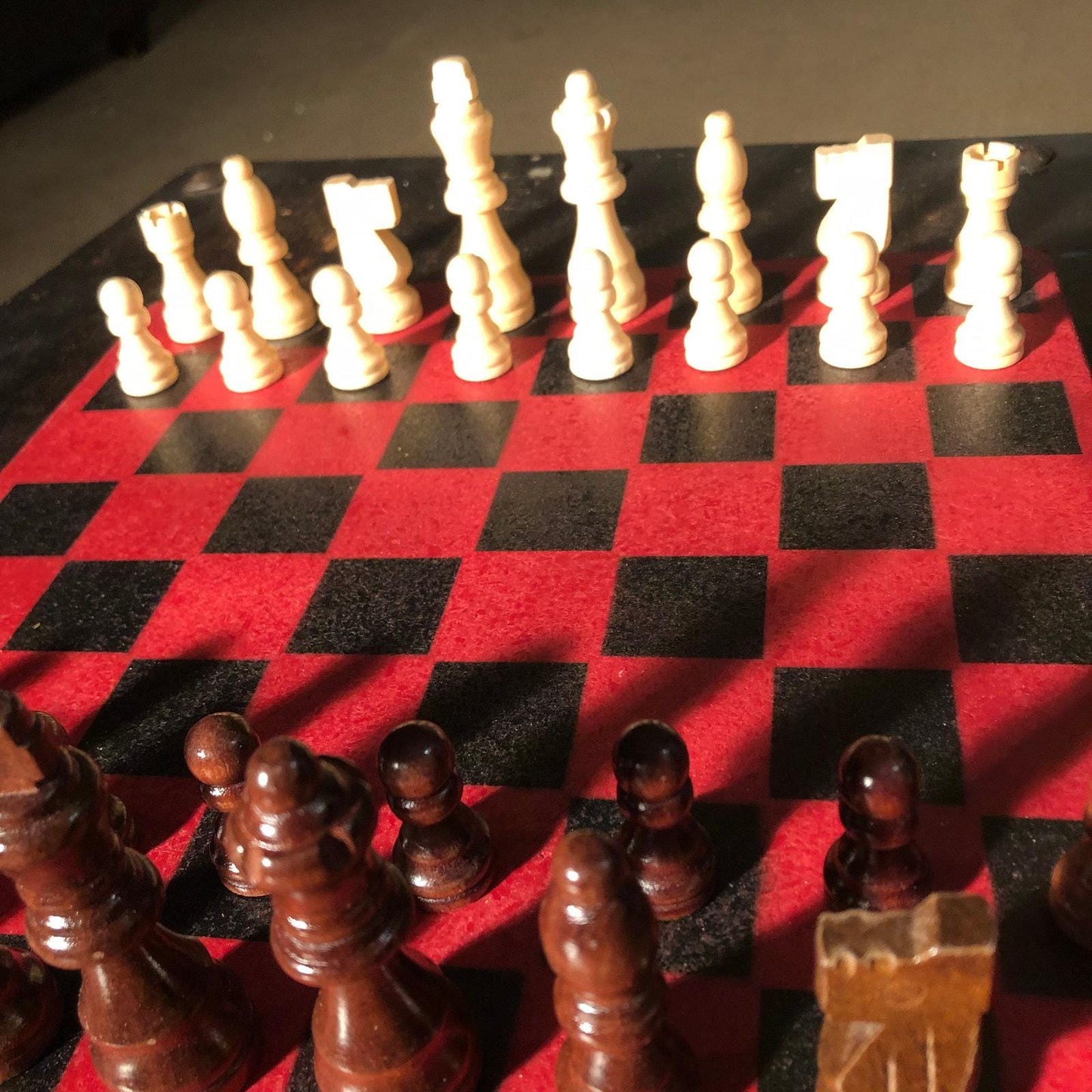 Chess Set - Classic Black & Red