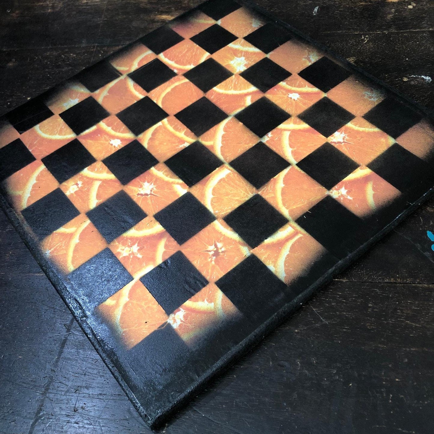 Scrapbook Chess Set - Orange Slices Pattern