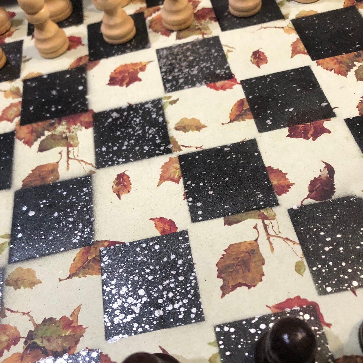 Scrapbook Chess Set - Autumn Season