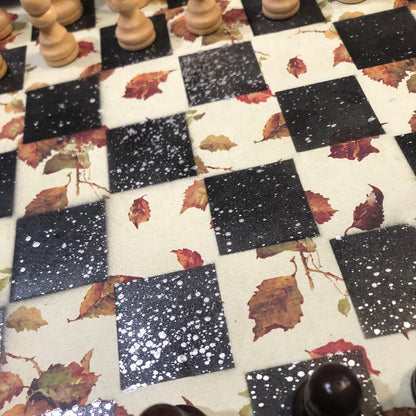 Scrapbook Chess Set - Autumn Season