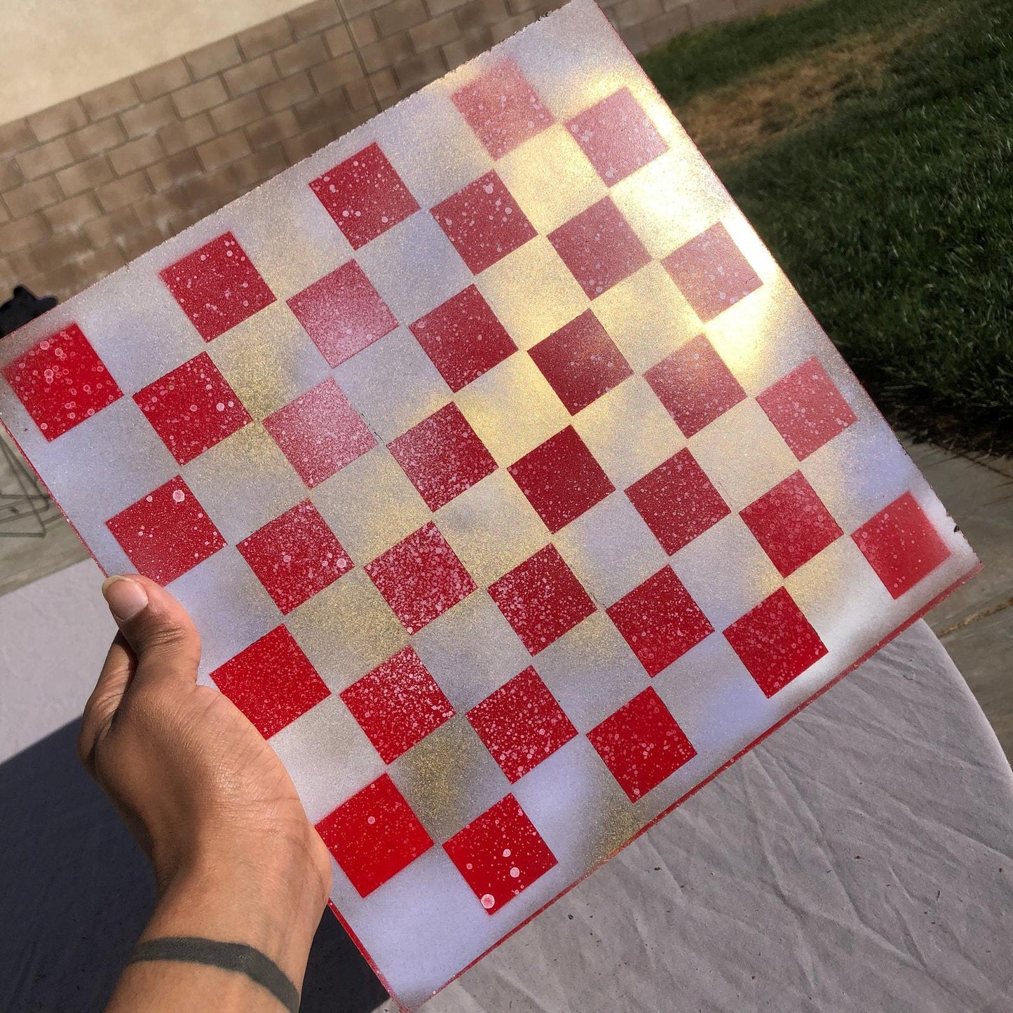 Chess Set - Cloudy Red