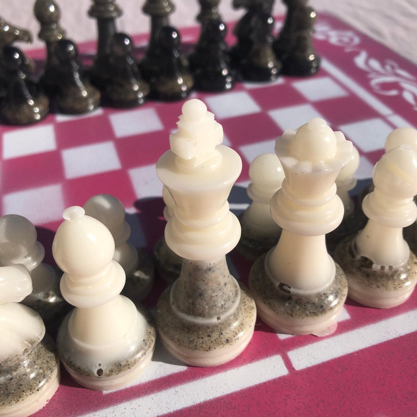 Chess Set - Pink & White