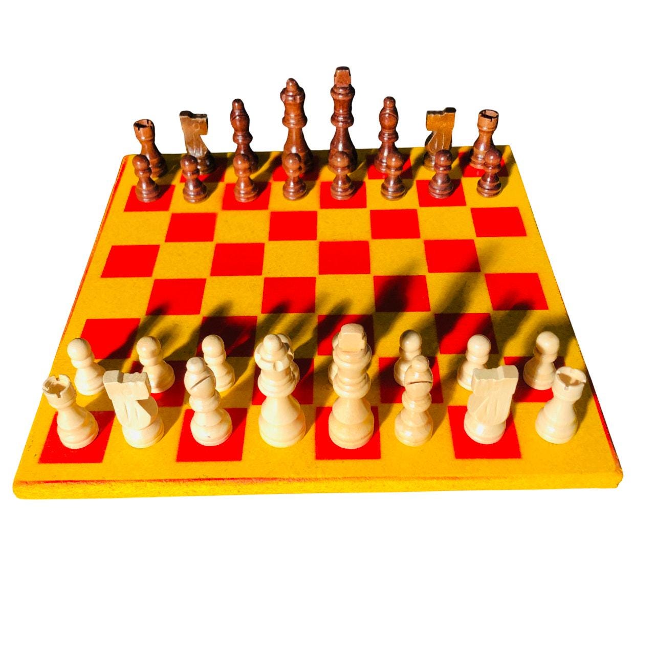 Chess Set - Vibrant Yellow Red