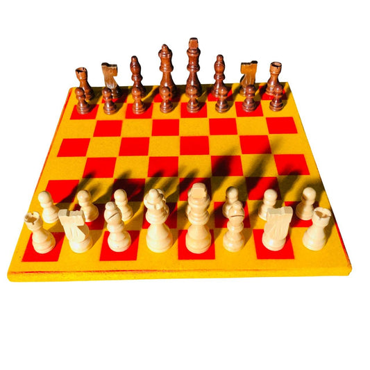 Chess Set - Vibrant Yellow Red