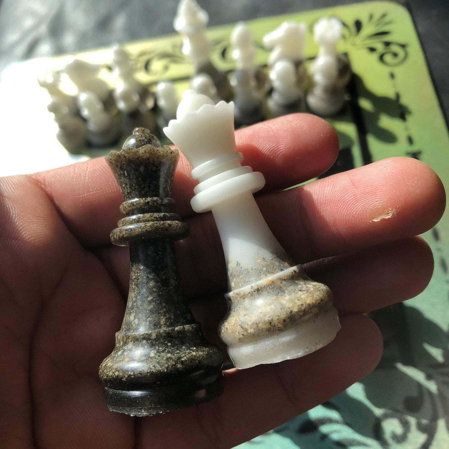 Chess Set - Precious Green Deluxe