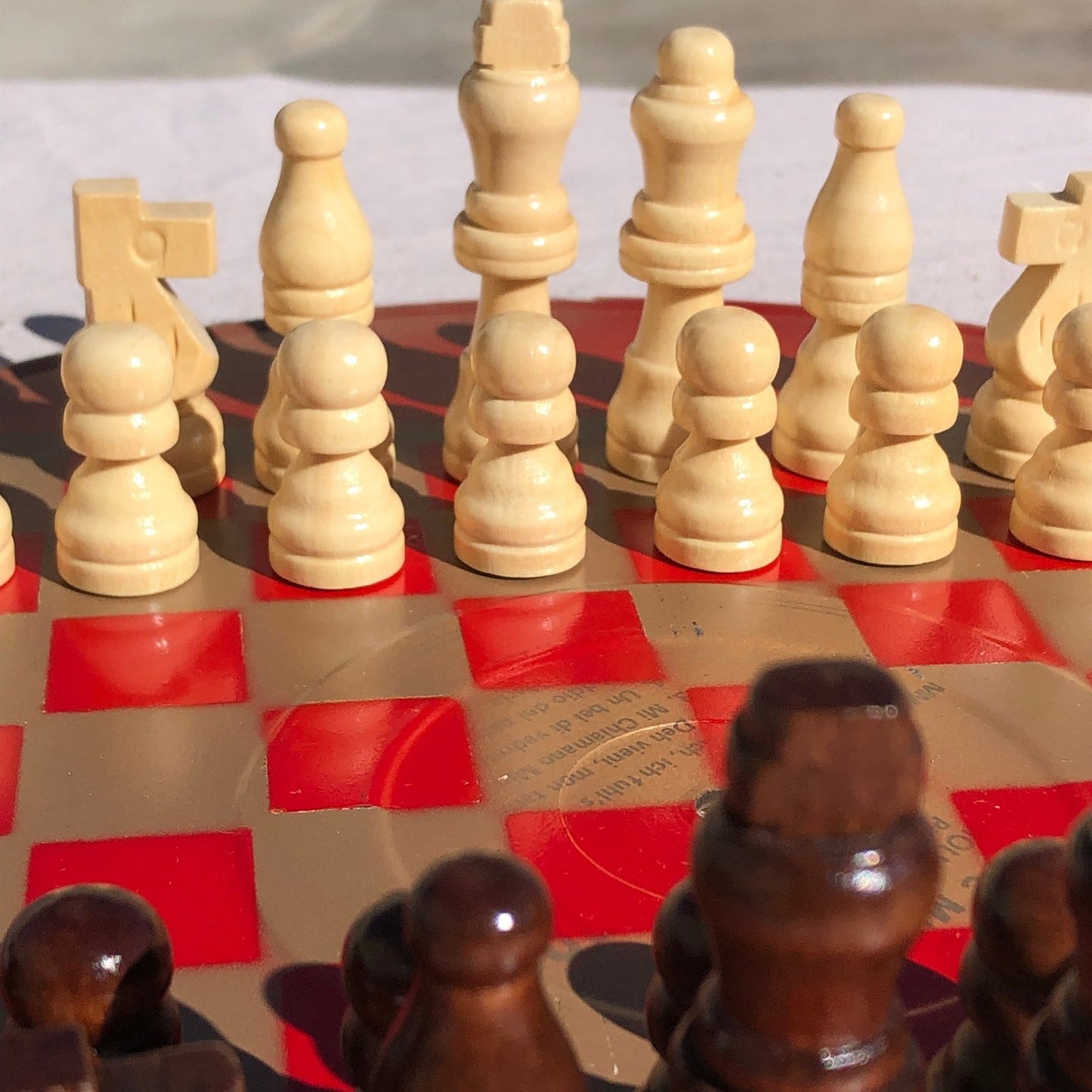 Vinyl Chess Set - Roman Red