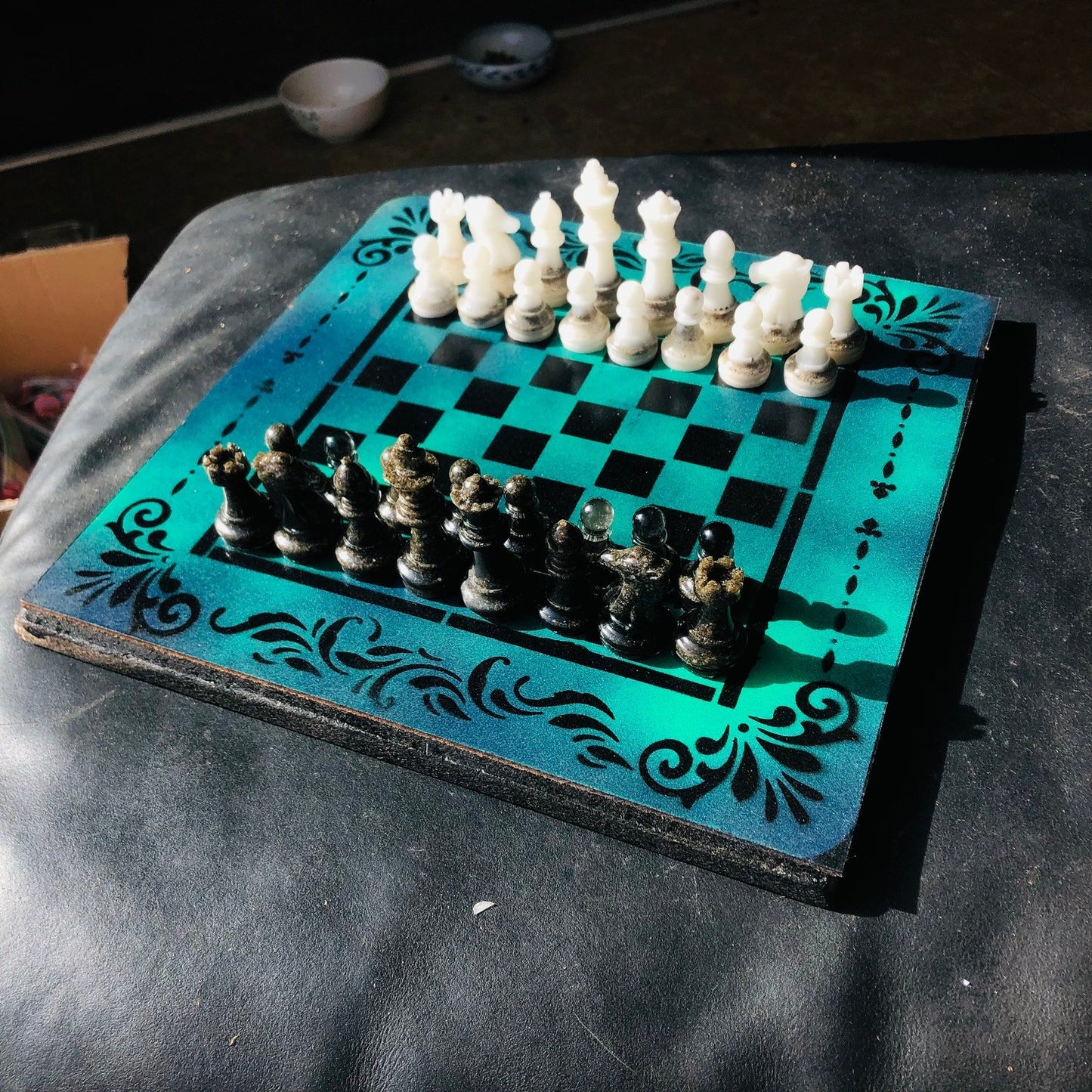 Chess Set - Aqua Deep Blue