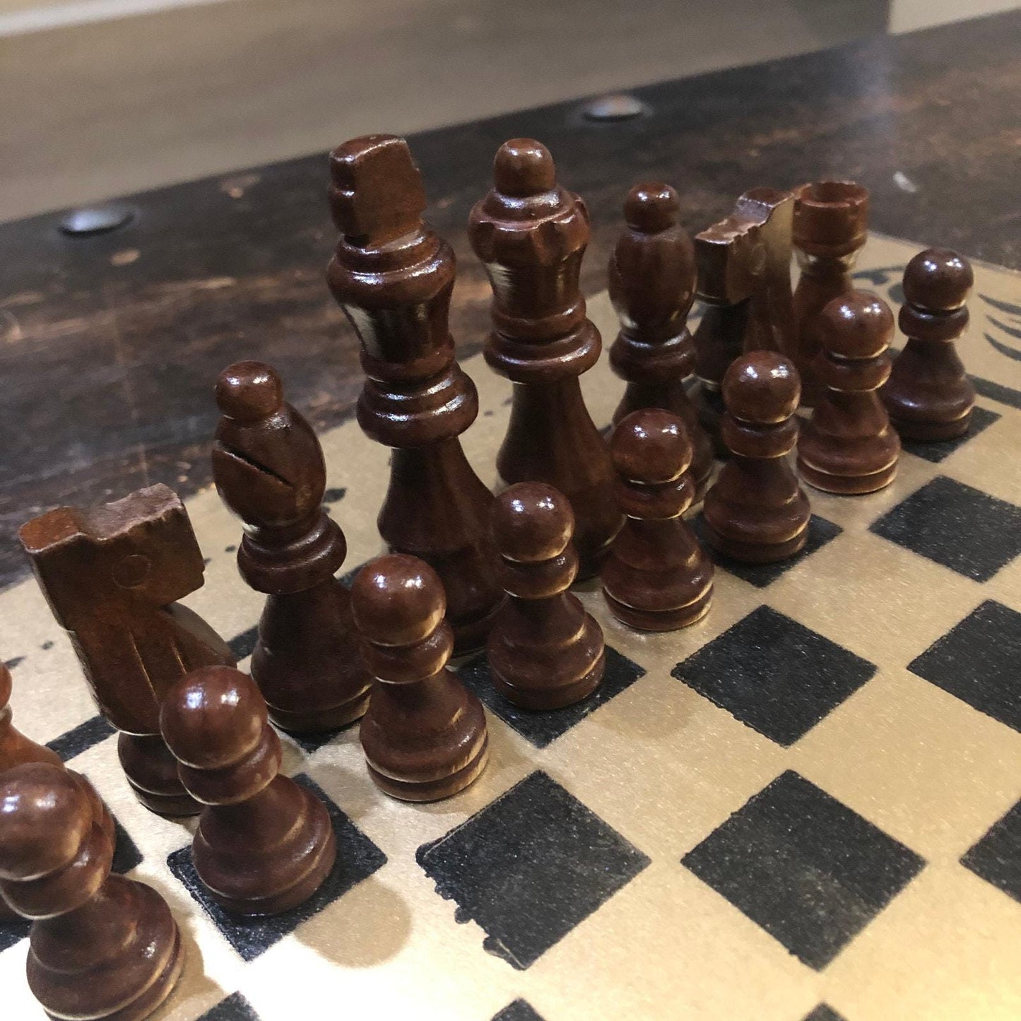 Chess Set - Gold & Black