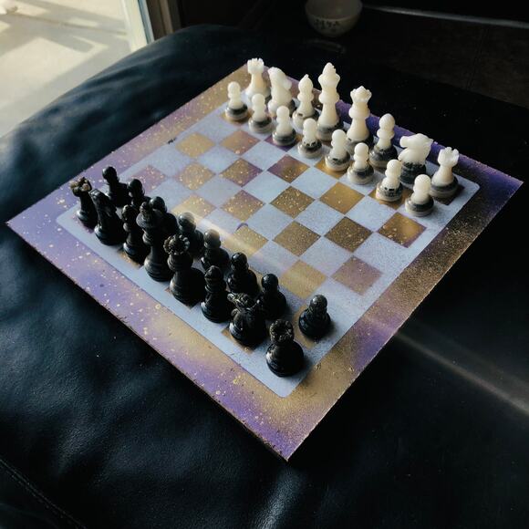 Chess Set - Purple Gold Royal