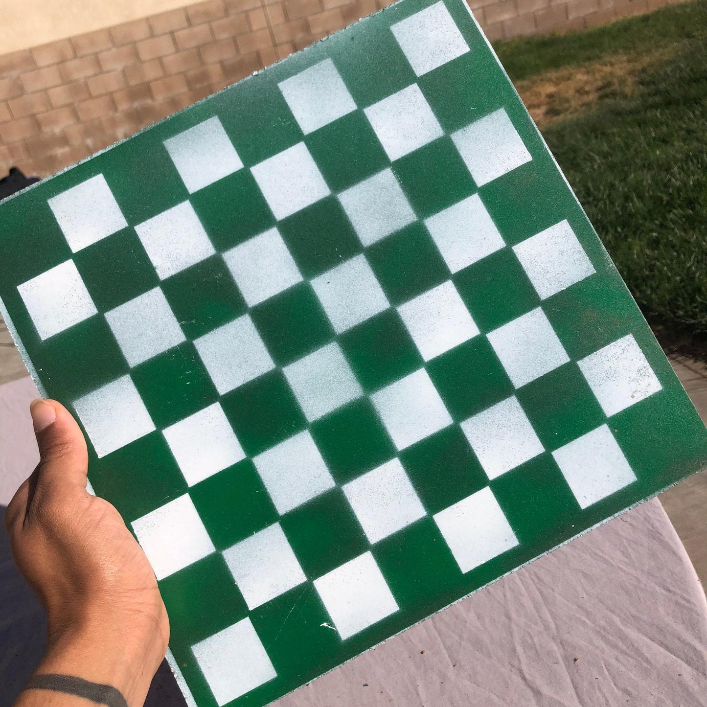 Chess Set - Green & White