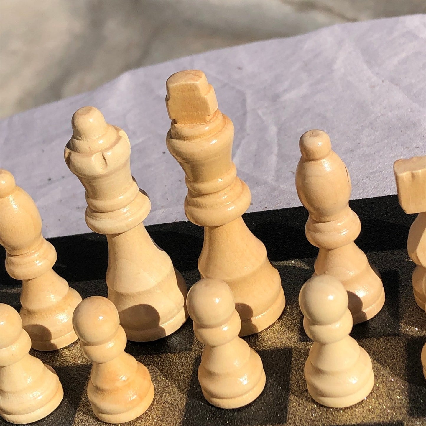 Chess Set - Blue Gold