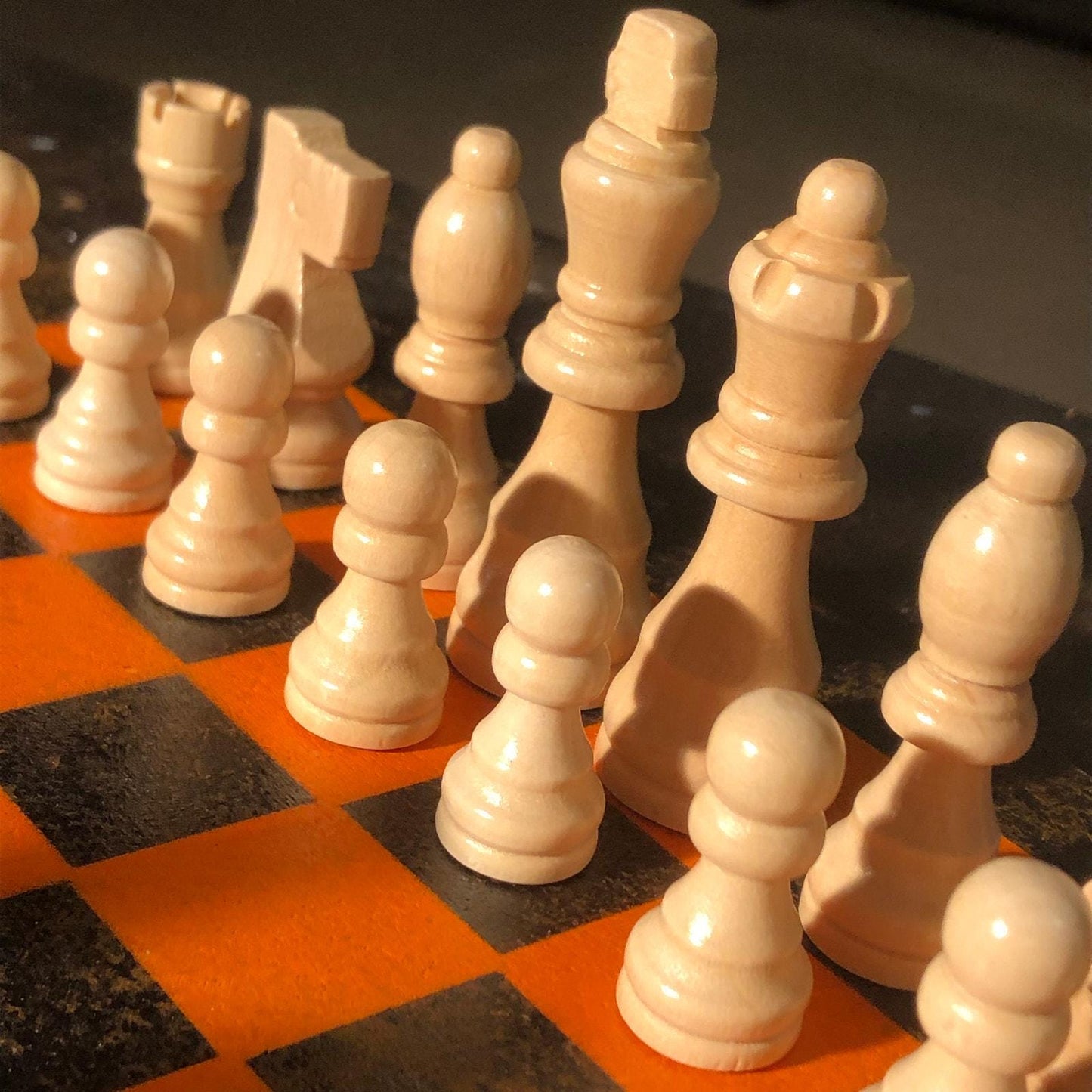 Chess Set - Orange & Black Edition