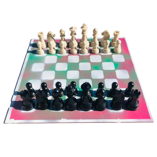 Large Chess Set - Pink Green Blend