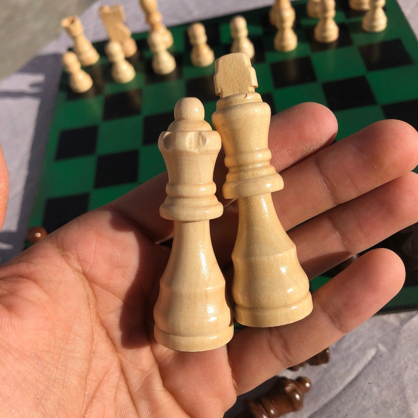 Chess Set - Green & Black