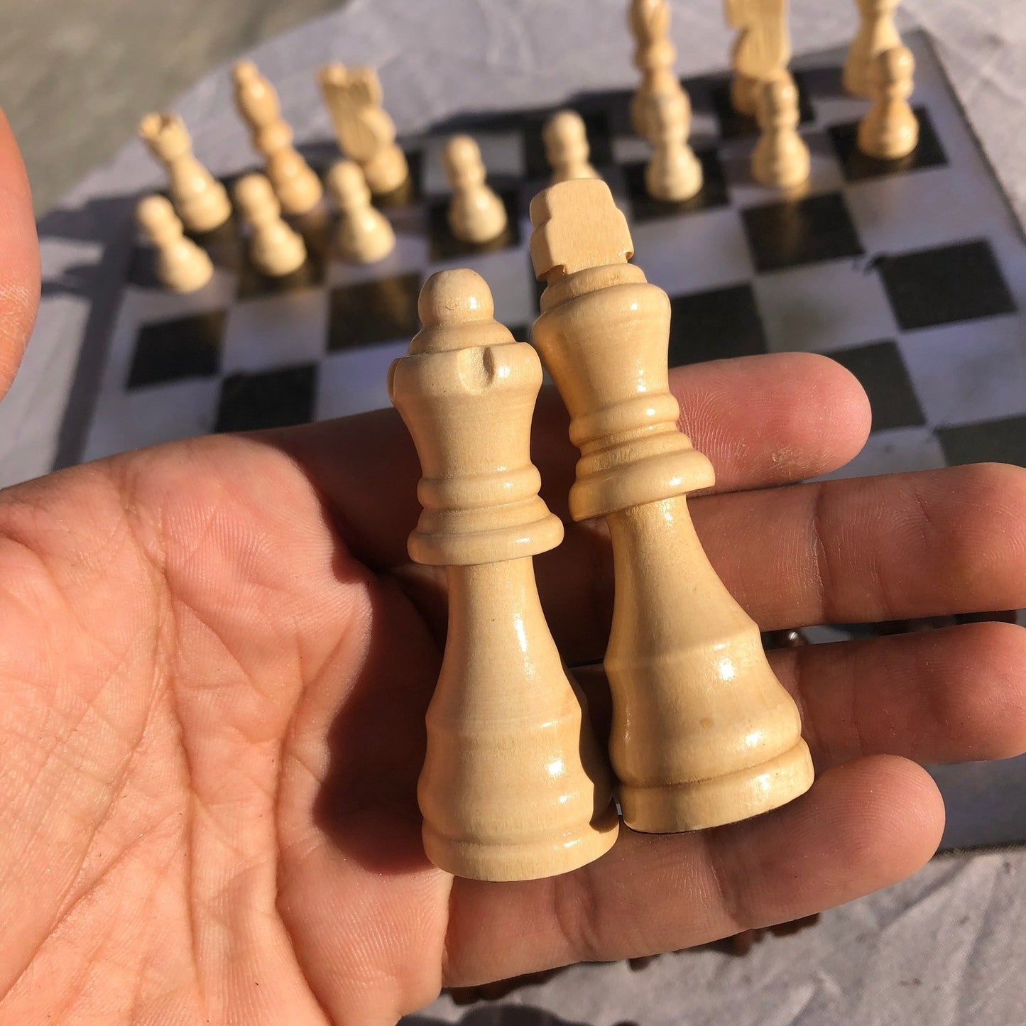 Chess Set - Gray Golden Tint