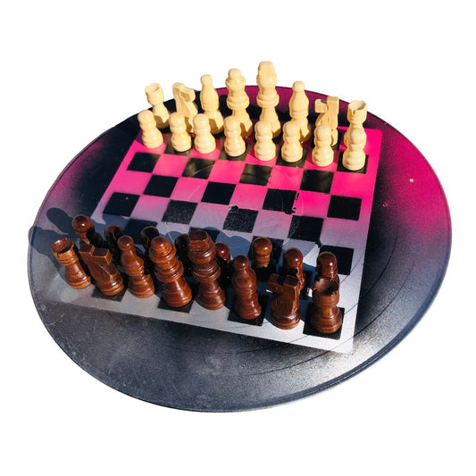 Vinyl Chess Set - Pink Chrome