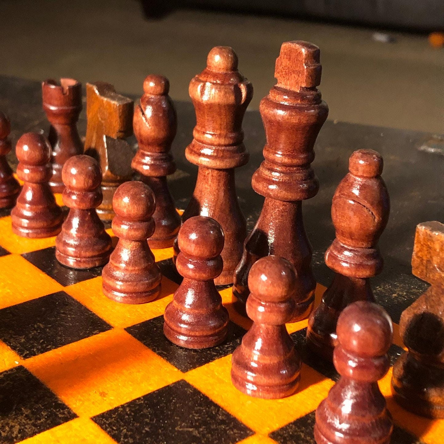 Chess Set - Orange & Black Edition