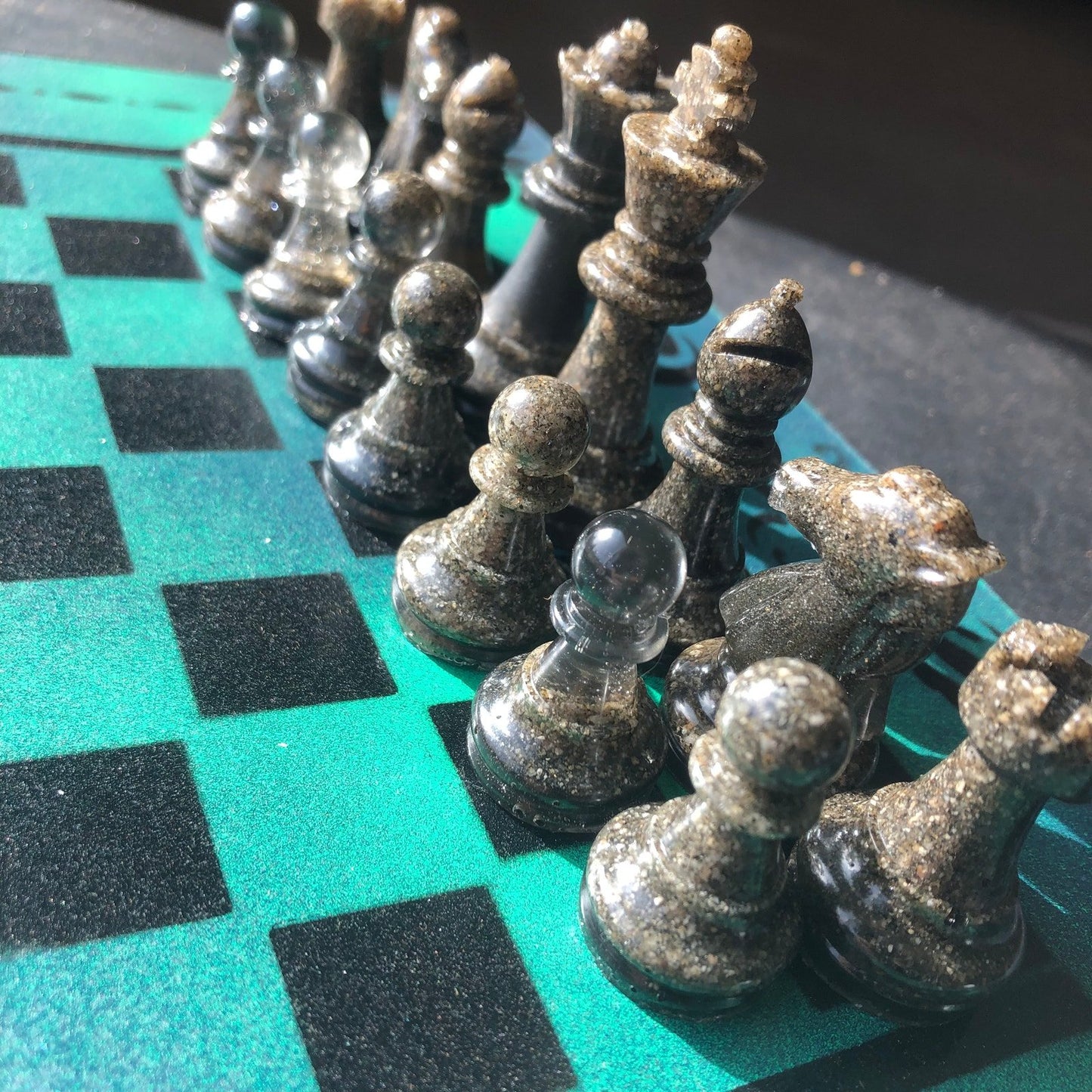 Chess Set - Aqua Deep Blue