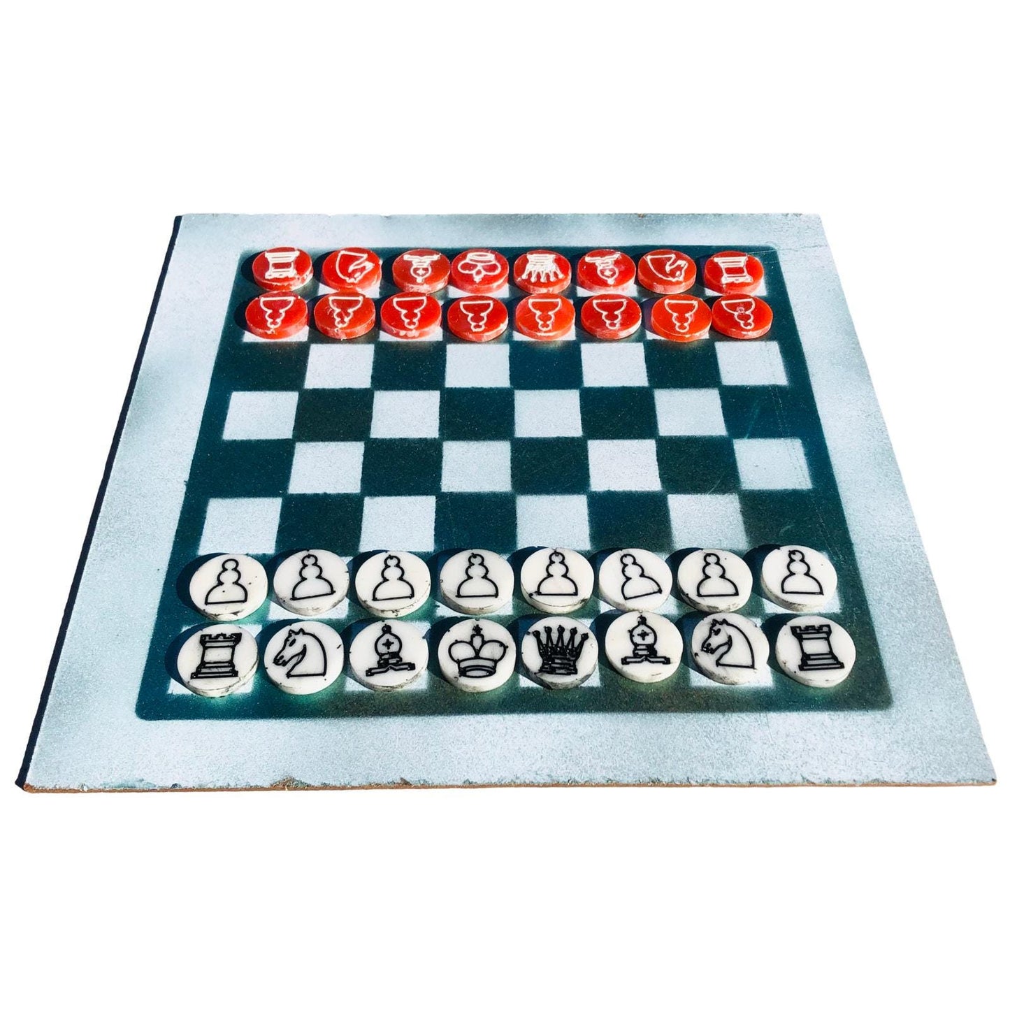 Chess Set - Emerald Red