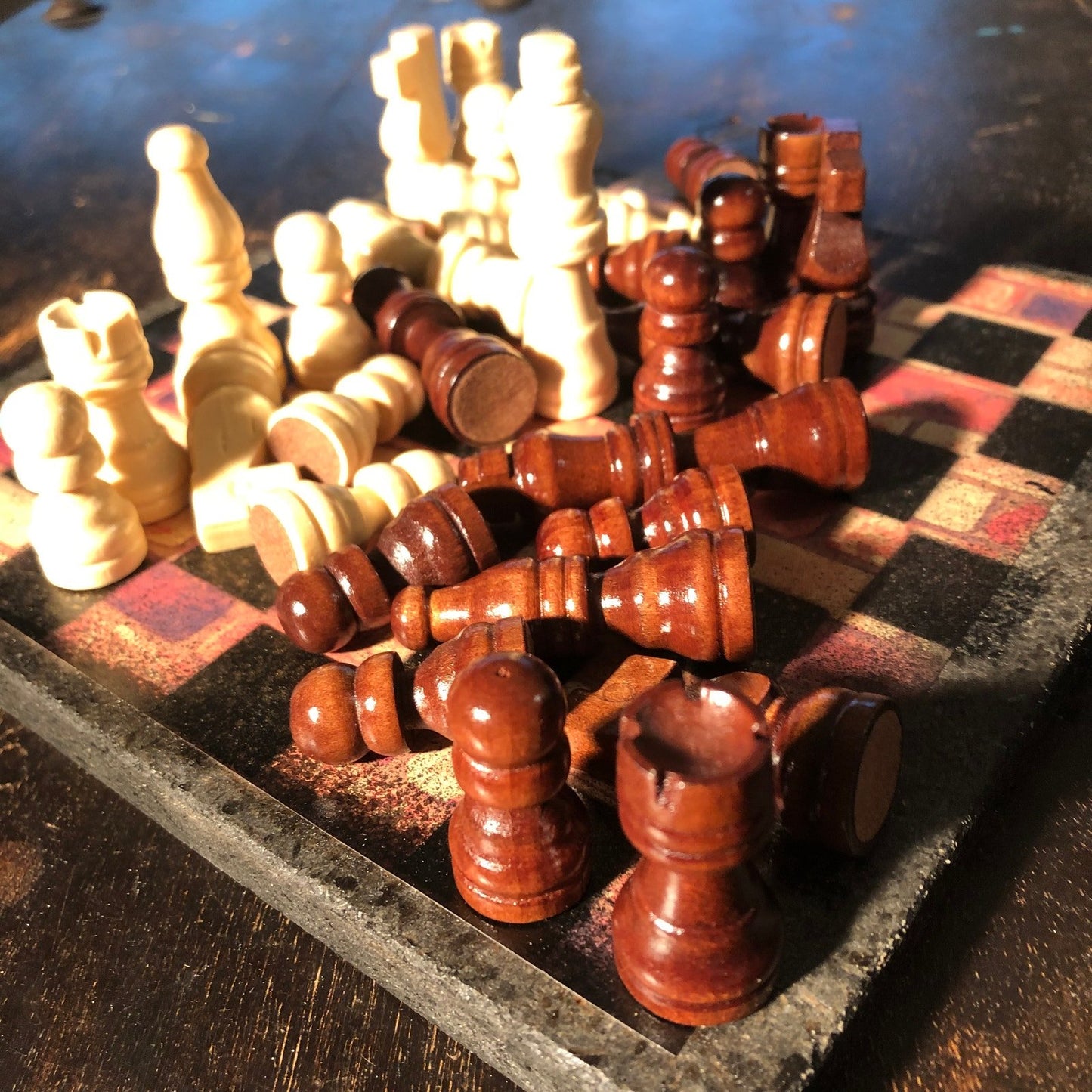 Scrapbook Chess Set - Red Bricks