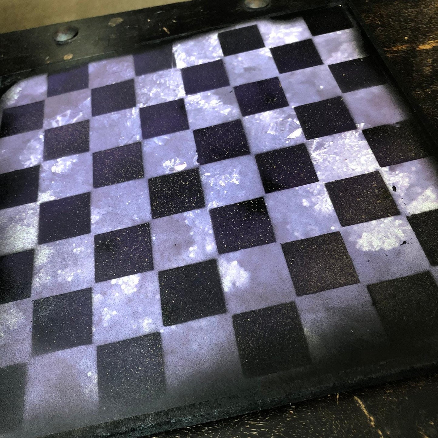 Scrapbook Chess Set - Purple Crystal