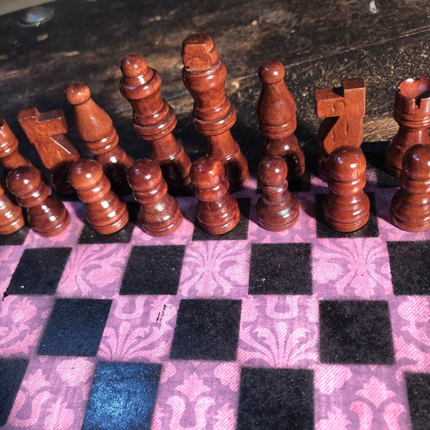 Scrapbook Chess Set - Royal Purple